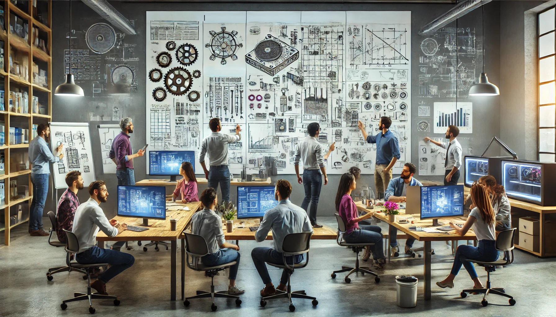 Agile team collaborating across engineering disciplines